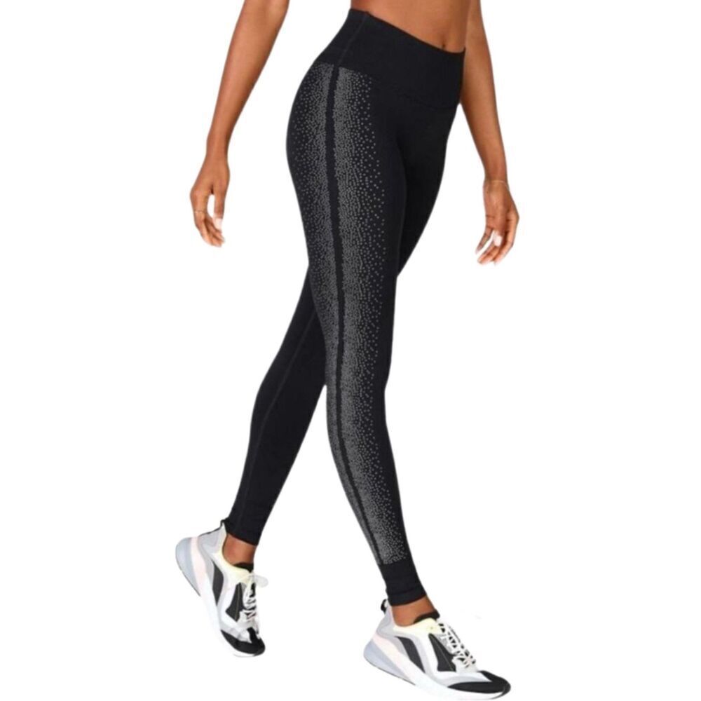 Fabletics Womens High-Waisted Sculptknit Reflective Leggings Black NWT Small
